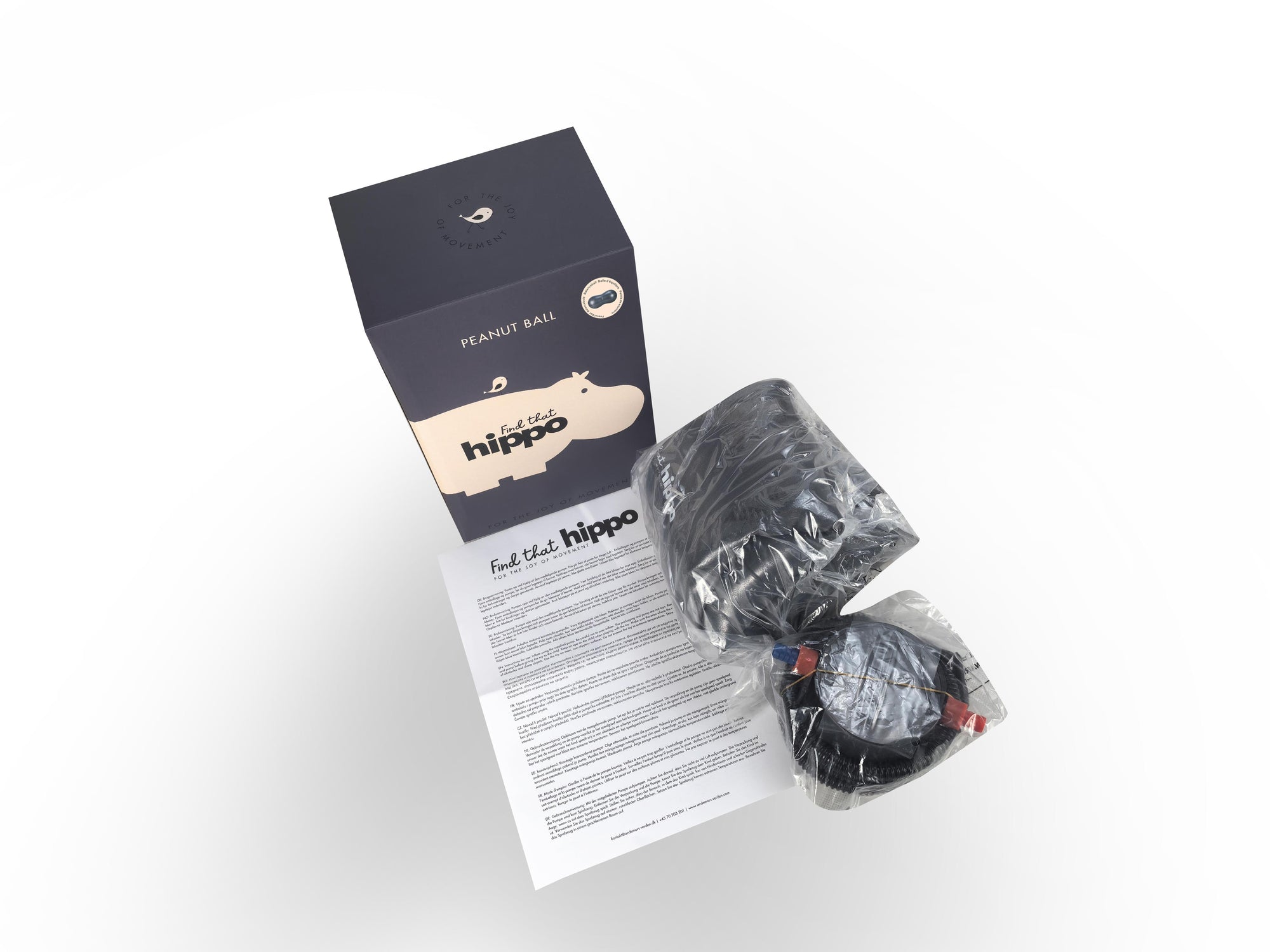 Erdnussförmiger Balanceball - Dunkelgrau